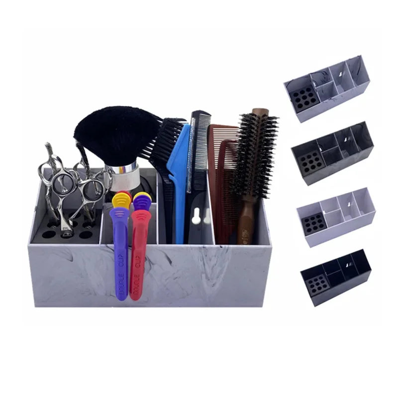 Barber Hairdressing Tool Organizer Box – Scissors & Comb Rack