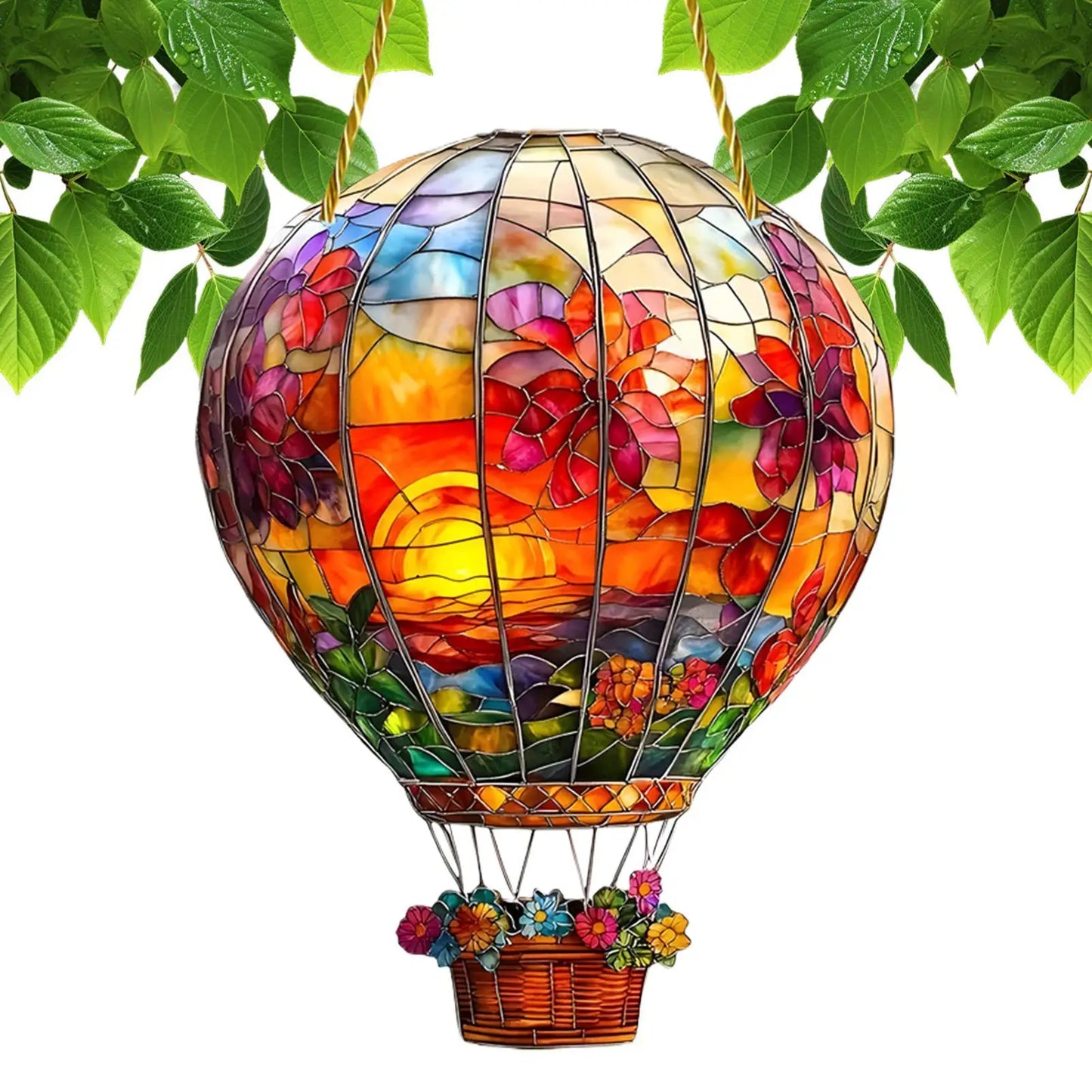 Hot Air Balloon Acrylic Sun Catcher – Colorful Window Decor