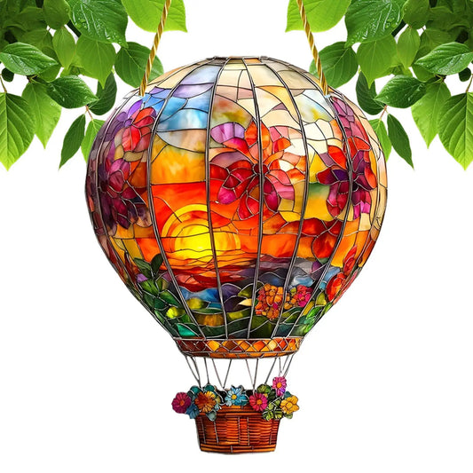 Hot Air Balloon Acrylic Sun Catcher – Colorful Window Decor Window Sun Catcher Oasis Select Default Title