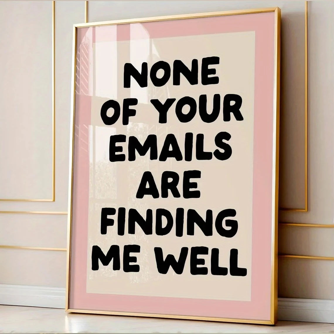 Modern All Your Emails Can'T Find Me Quotes Wall Art Print Canvas Painting Poster Picture For Living Room,Bedroom Home Decor Peaceful Pleasures Health and Wellness