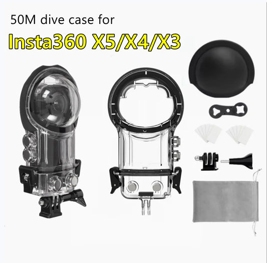 50M Waterproof Dive Case for Insta360 X5 X4 X3 Housing Waterproof Camera Housing Oasis Select