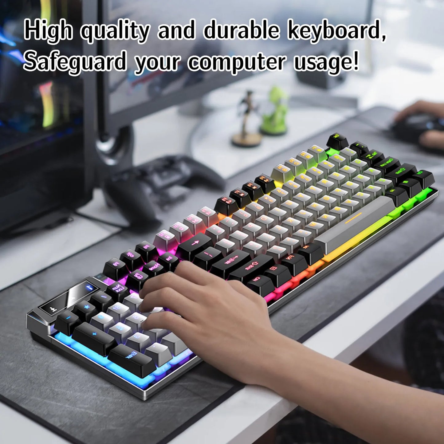 Carving K500 Wired Gaming Keyboard – RGB Backlit 104-Key