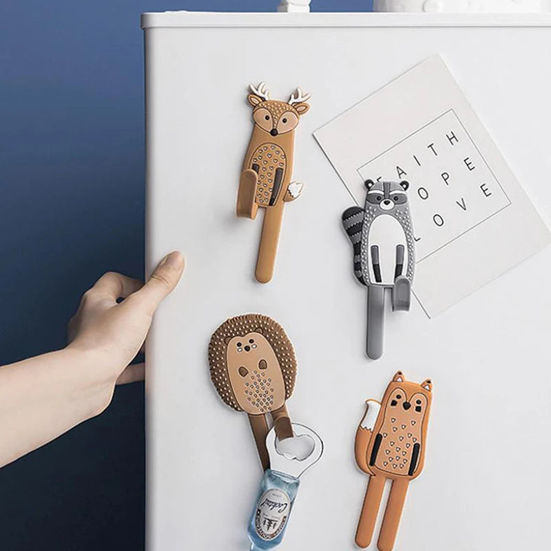 Cute Animal Magnetic Hook – Fridge Magnet Key & Coat Hanger Magnetic Storage Hook Peaceful Pleasures Health and Wellness