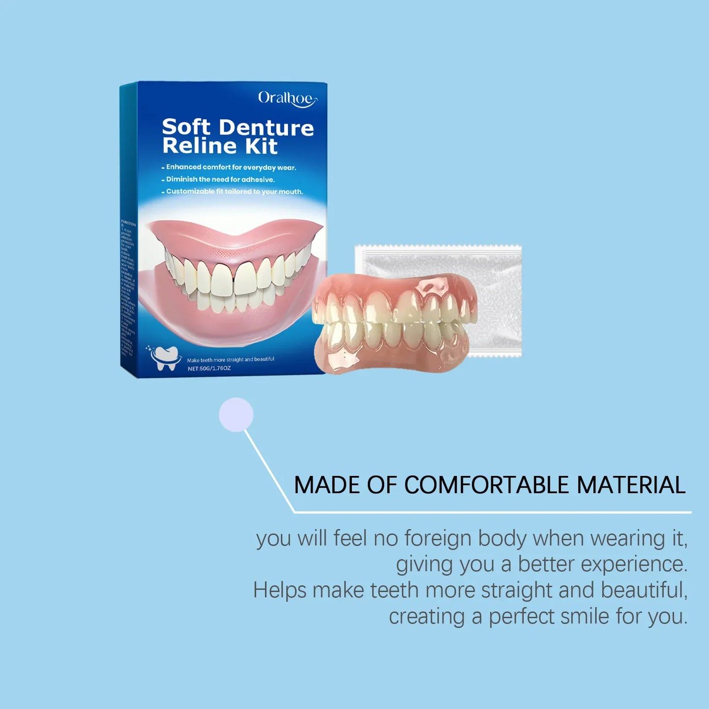 Cosmetic Tooth Veneer & Denture Set – Fills Gaps
