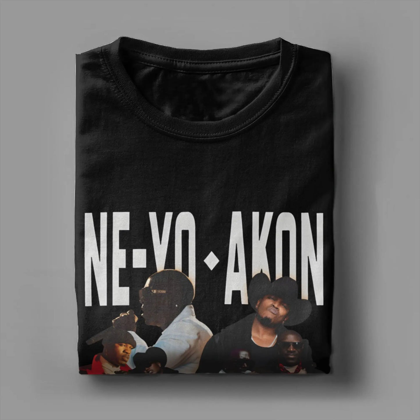 Akon T-Shirt for Men Leisure Pure Cotton Tee Shirt Crew Neck Short Sleeve T Shirts Plus Size Tops Peaceful Pleasures Health and Wellness