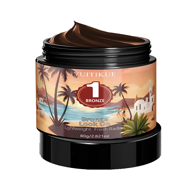 Yuitikue 1 Bronze Tanning Cream, 80g Lightweight Fresh Radiant Bronze Look On Self Tanning Cream for Face & Body Peaceful Pleasures Health and Wellness 1pc 80g