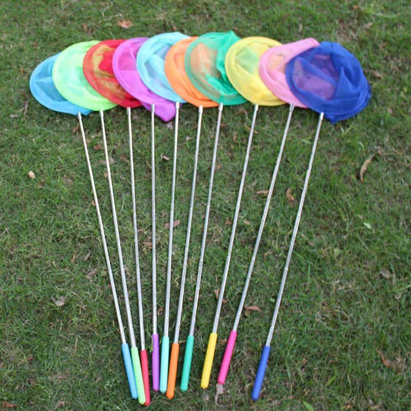 Retractable Fishing Nets Insect Butterfly Dragonfly Net Outdoor Portable Fishing Net Children Fun Game Fishing Toy Peaceful Pleasures Health and Wellness