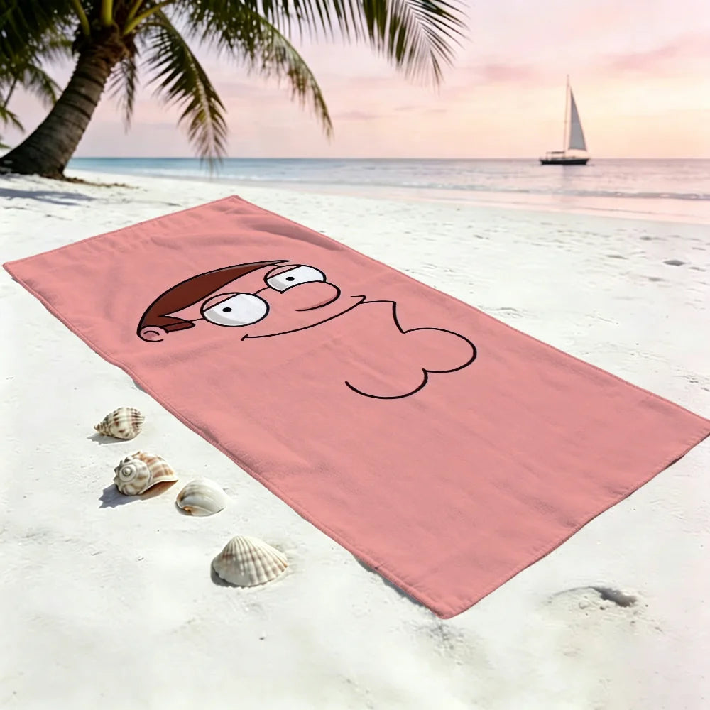 Quick-Dry Cartoon Beach Towel | Soft Pool, Gym & Travel Towel Quick-Dry Beach Towel Peaceful Pleasures Health and Wellness