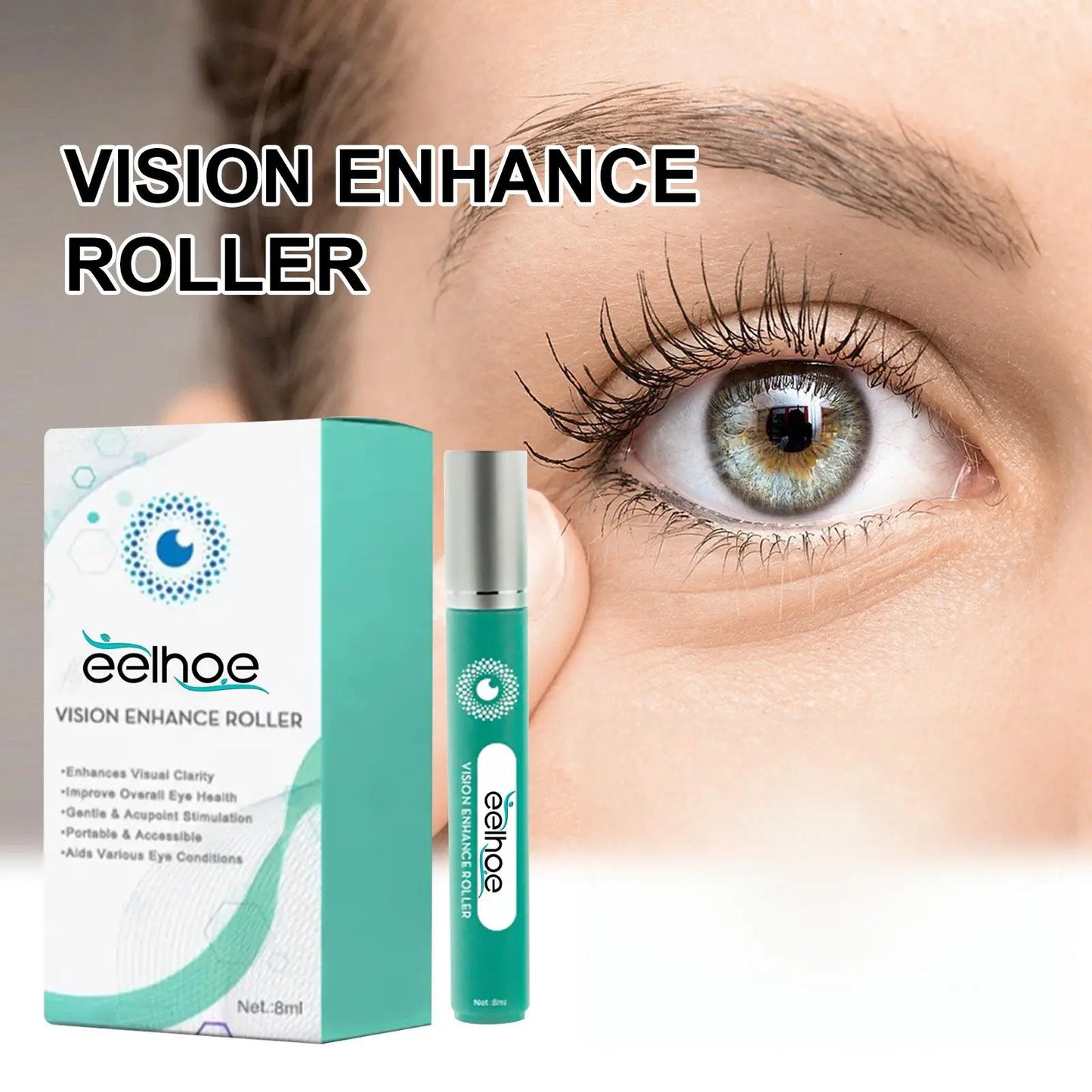 EELHOE Eye massage roller relaxes eye soft massage vision relieves dry eyes fatigue care Peaceful Pleasures Health and Wellness