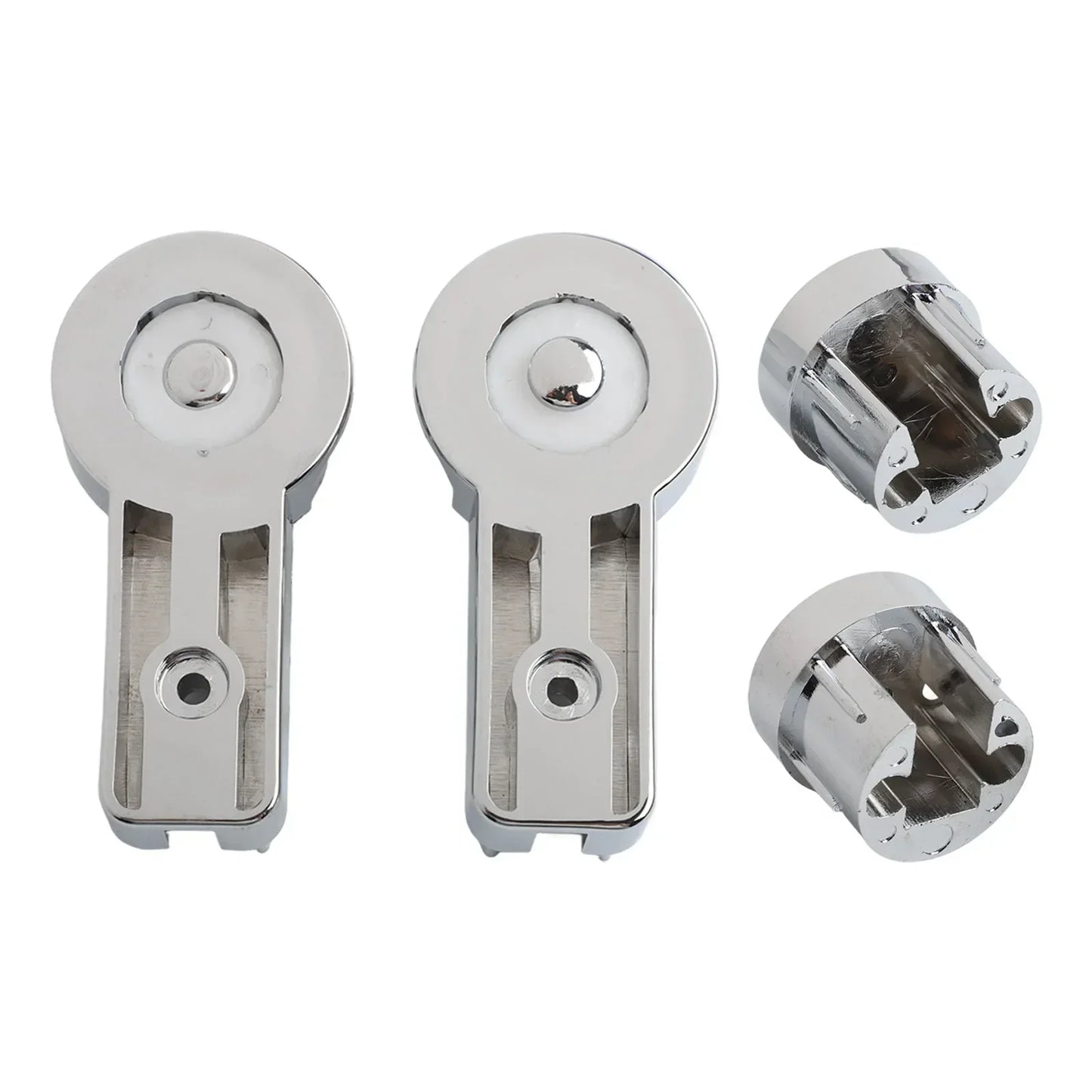 Chrome ABS Shower Screen Hinge Brackets – Left & Right Set