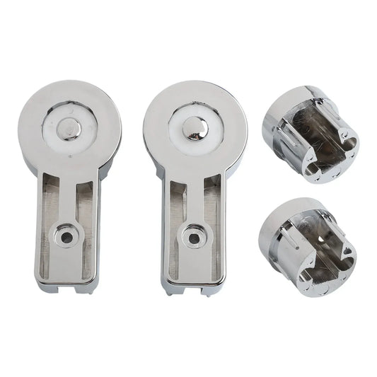 Chrome ABS Shower Screen Hinge Brackets – Left & Right Set Shower Hinge Brackets Oasis Select China Mainland