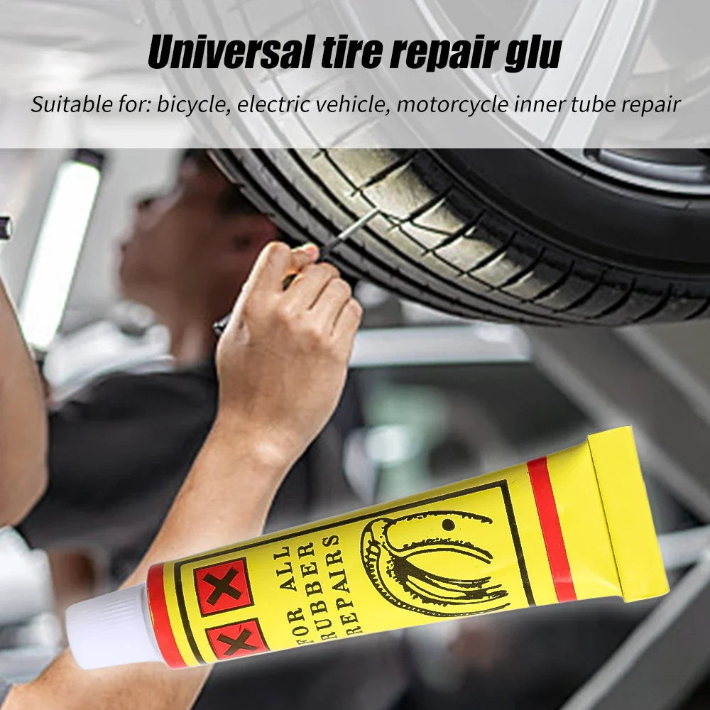 Tire Puncture Repair Glue – Bike, Motorcycle & Car Inner Tube