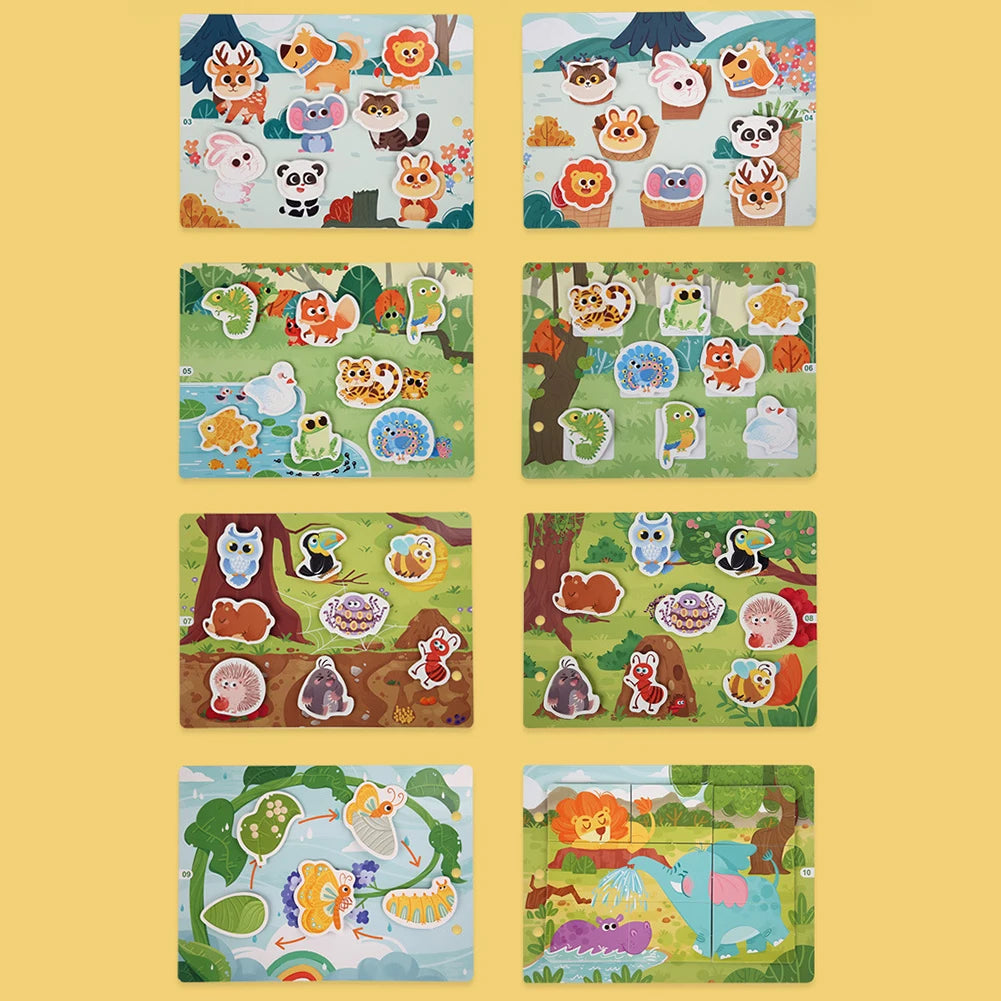 Kids Farm Letter Sticker Book – Reusable Montessori Busy Book