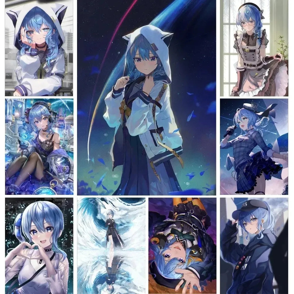 Hoshimachi Suisei Hololive Anime Canvas Wall Art Poster