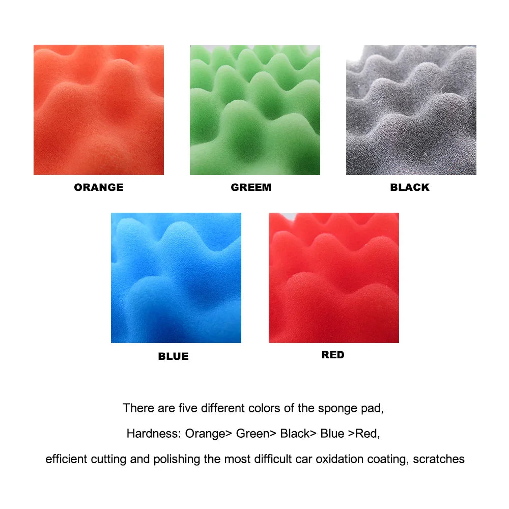 Car Polishing Pad Kit 3" 5" 7" – Foam Buffing & Wax Pads Peaceful Pleasures Health and Wellness