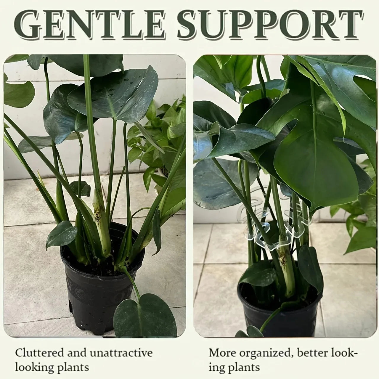 Monstera Leaf Plant Support Stakes – Decorative Garden Pole