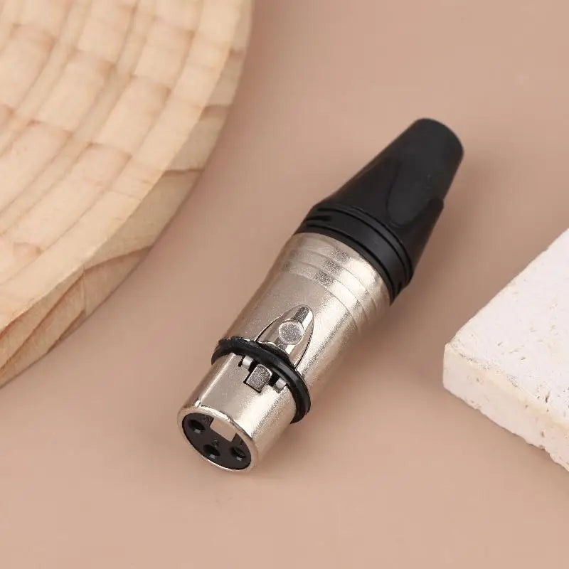 1Pc MIC Adapter XLR Cable Terminal Audio Wire Connector Pin XLR Plug Jack Male / Female Microphone Connector Peaceful Pleasures Health and Wellness male Black
