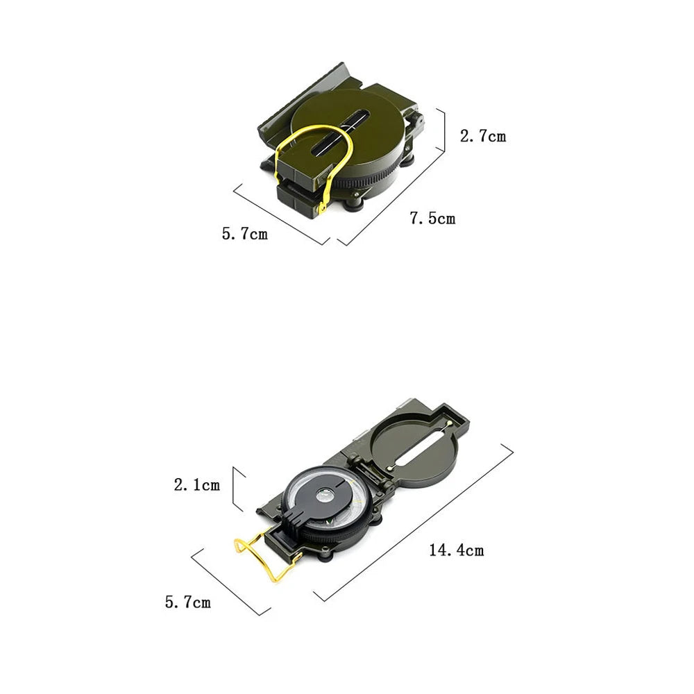 Waterproof High Precision Compass Outdoor Gadget Sports Hiking Mountaineering Professional Military Army Metal Sight Peaceful Pleasures Health and Wellness