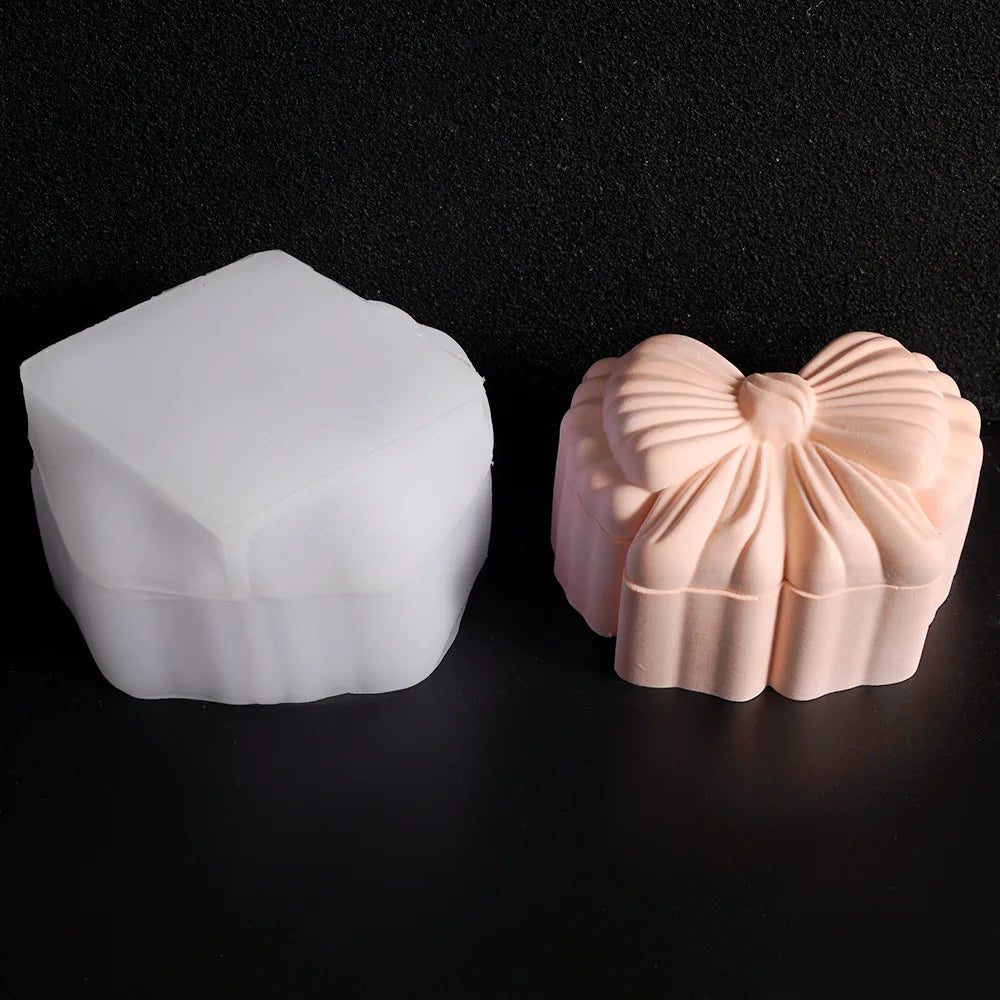 Bowknot Storage Box Silicone Mold – Resin, Plaster & Candle