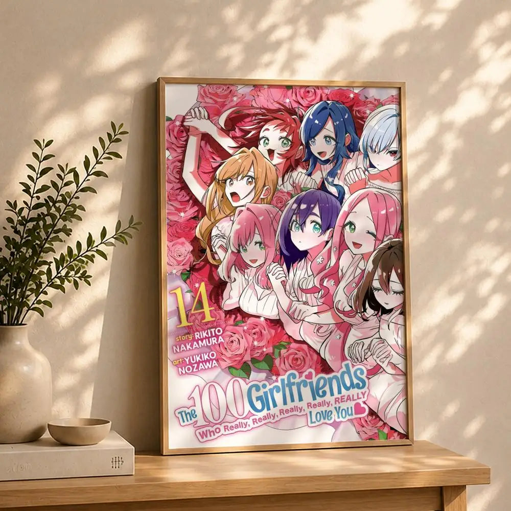 Anime Hyakkano HD Poster – Self-Adhesive Waterproof Wall Art Anime Wall Poster Peaceful Pleasures Health and Wellness White13 15X20cmNoframe