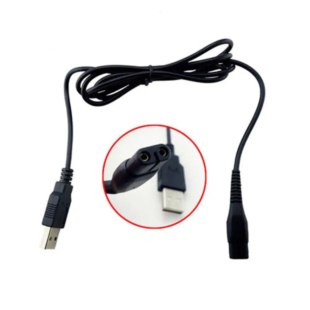 S310 for Shaver S301 USB Shaver Charger Cord Shaver Charger Cable Power Charging Cable Shaver Adaptor Cable Peaceful Pleasures Health and Wellness black