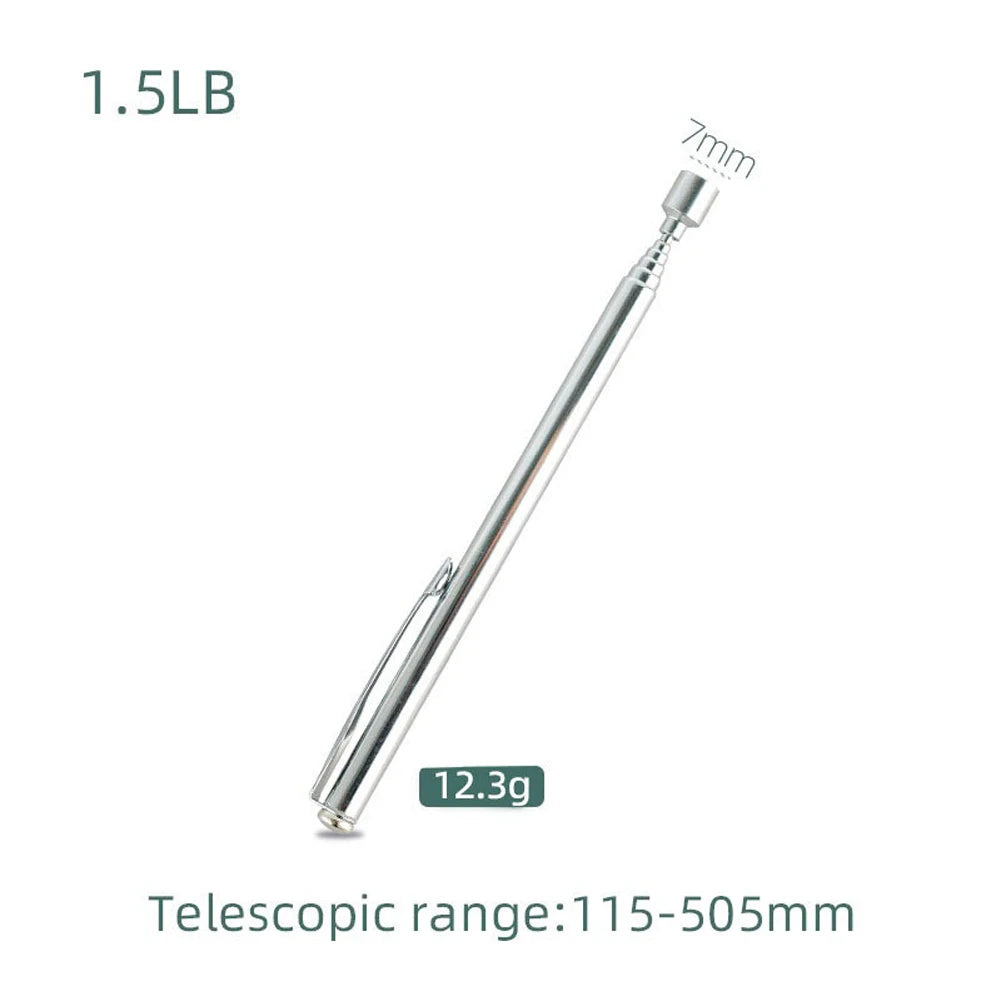 Mini Portable Telescopic Magnetic Pen Rod Pickup Tool Short Stainless
