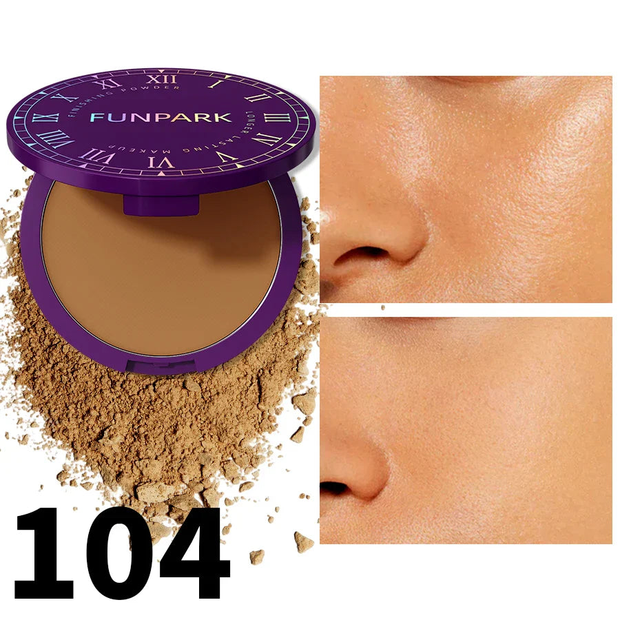 FUNPARK Matte Pressed Powder Foundation – 5 Shades Full Coverage