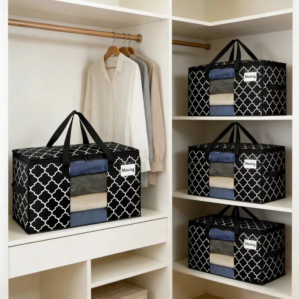 Visible Window Wardrobe Storage Bag, Moisture-proof Cotton Quilt Storage And Finishing Bag, Clothing Moving Bag Peaceful Pleasures Health and Wellness
