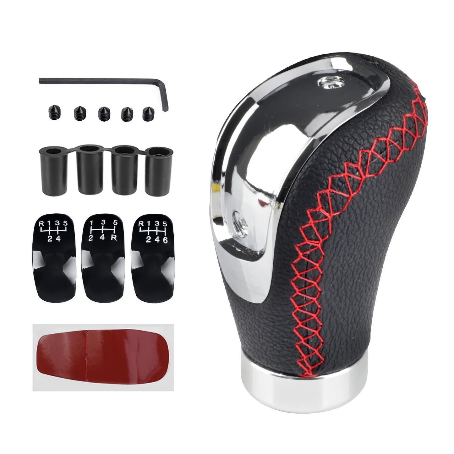 5/6 Speed Gear Shift Knob Manual Transmission Universal Car PU Leather Extended Gear Shifter Gear Head Gear Stick Shift Knob Peaceful Pleasures Health and Wellness 1set