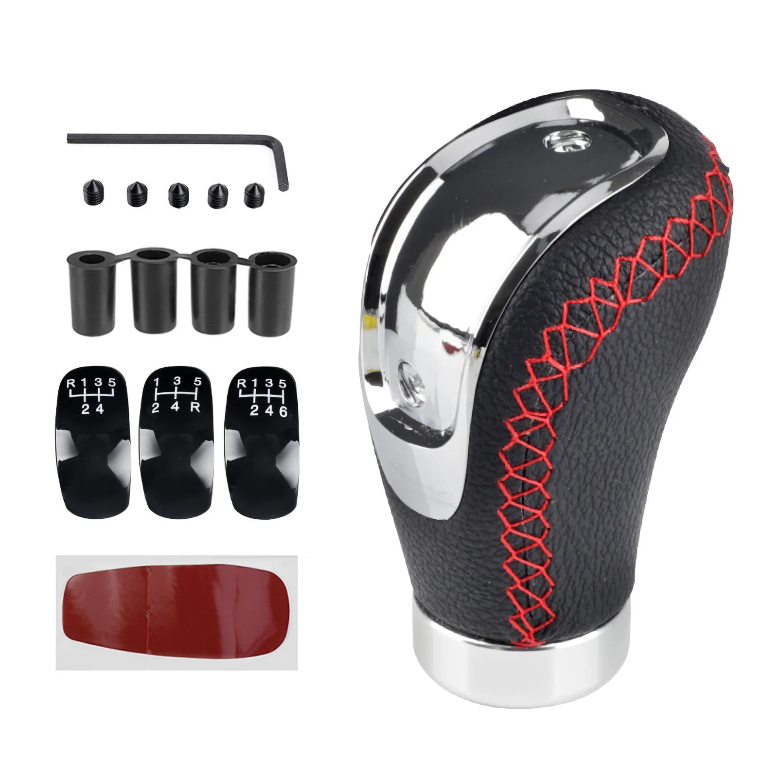 5/6 Speed Gear Shift Knob Manual Transmission Universal Car PU Leather Extended Gear Shifter Gear Head Gear Stick Shift Knob Peaceful Pleasures Health and Wellness 1set