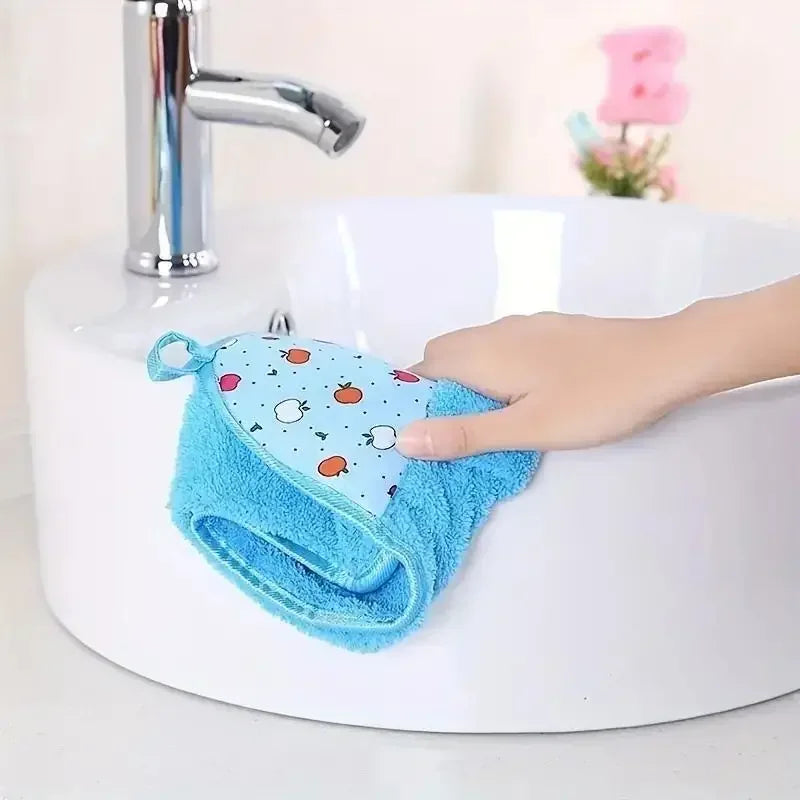 Coral Velvet Hand Towel – Soft Absorbent Bath & Kitchen Cloth