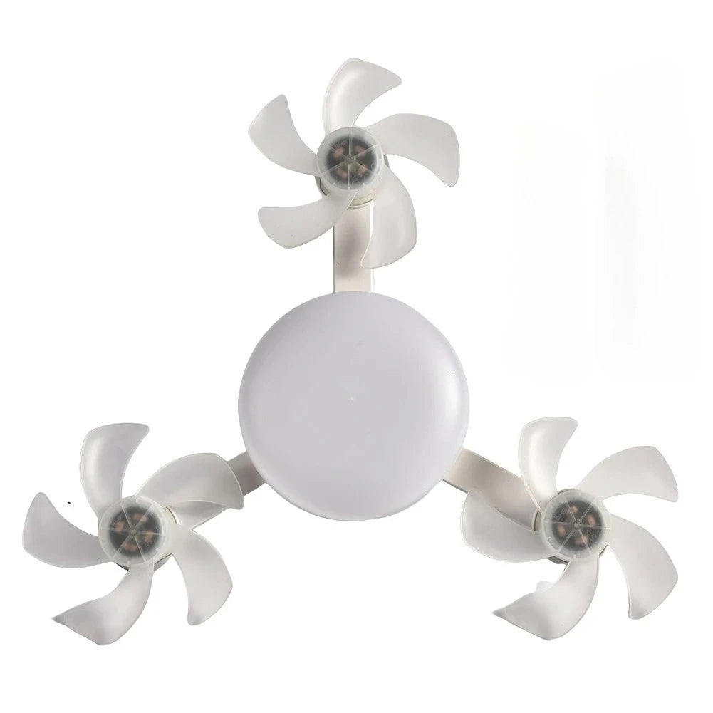 Remote Control LED Ceiling Fan Light – Dimmable Multi-Color