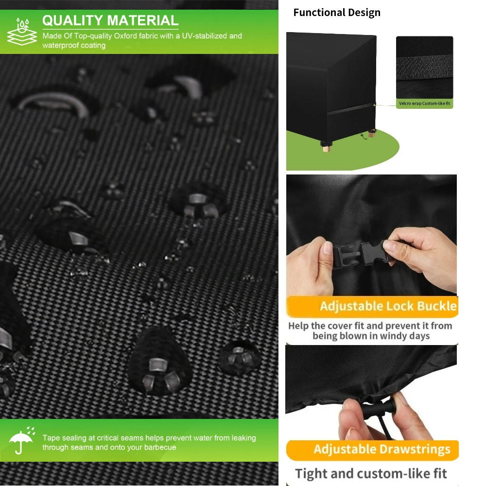 Outdoor Furniture Dust Cover 210D Oxford Cloth Garden Chair Cover Sofa Cover Waterproof Outdoor Patio Table Furniture Cover Peaceful Pleasures Health and Wellness