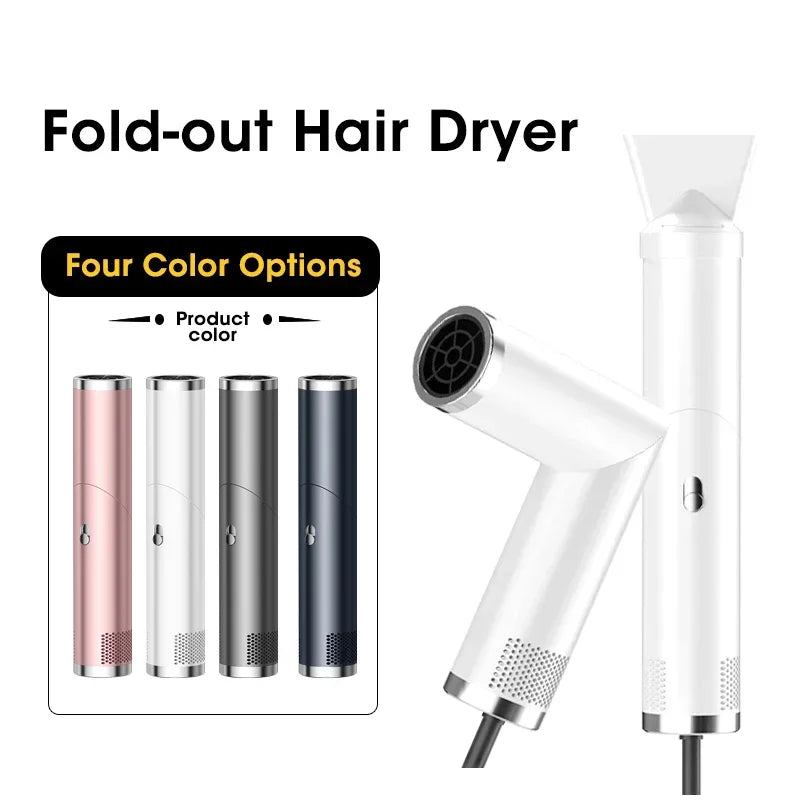 Foldable Hair Dryer High Speed Anion Constant Temperature Ionic Portable Professional for Travel Home Salon Styling Peaceful Pleasures Health and Wellness