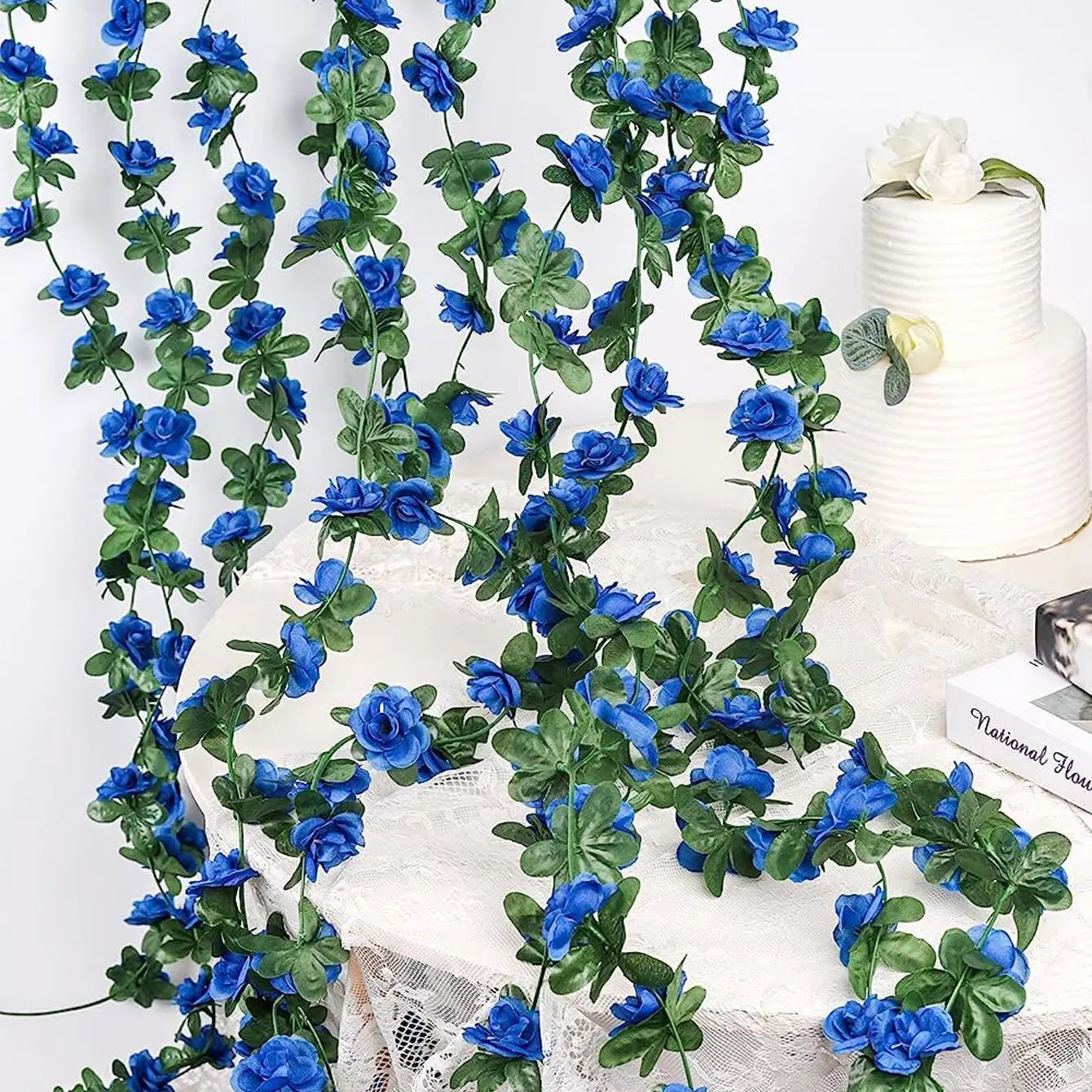 Artificial Silk Rose Vine Garland – Wedding & Home Decor