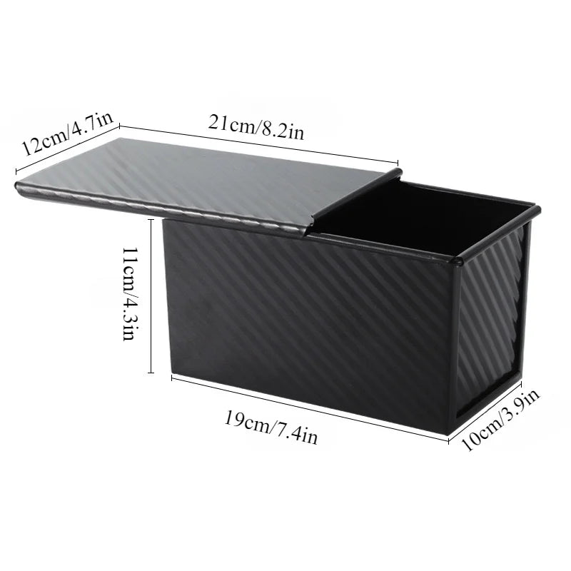 Pullman Loaf Pan with Lid – 1lb Non-Stick Carbon Steel Bread Pan