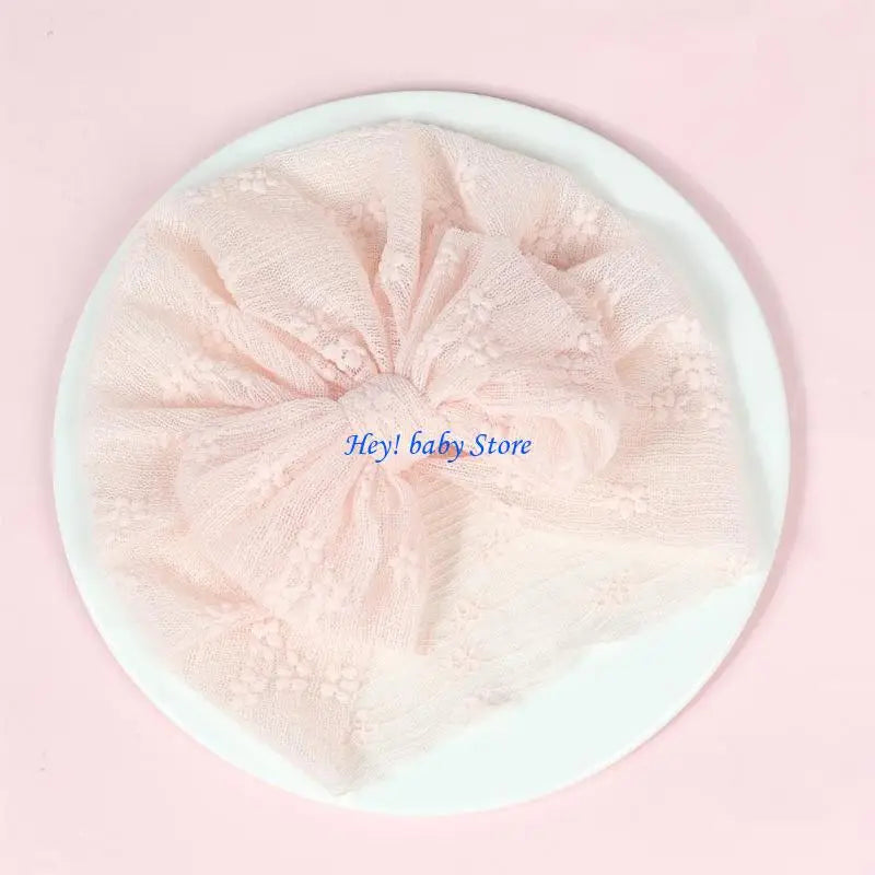 Newborn Baby Girl Turban Hat | Knit Beanie Headwrap Hospital Cap