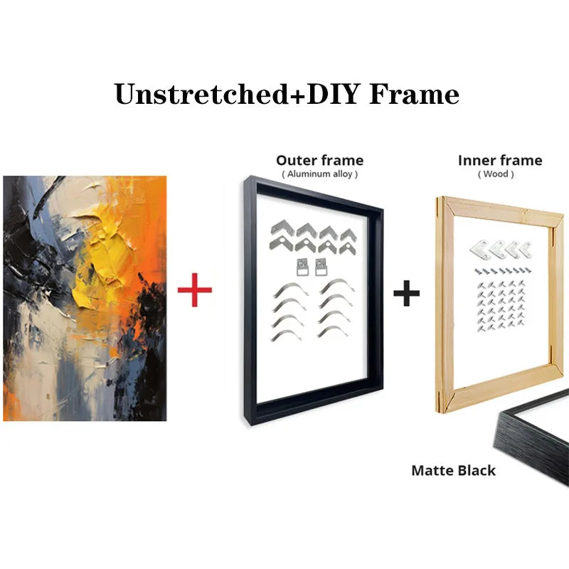 Original Hand-Painted 3D Texture Wall Art for Living Room And Bedroom Unique Gift Idea Peaceful Pleasures Health and Wellness With DIY Frame 2 80x120cm