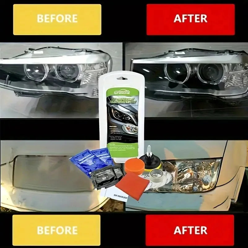 Car Headlight Restoration & Polishing Kit – Cleaning Cream