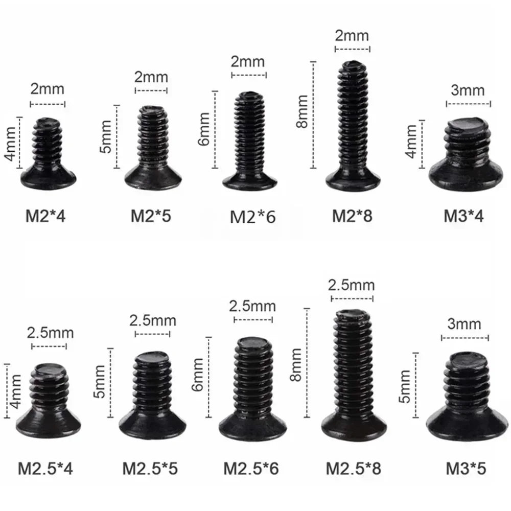 250/500pcs M2 M3 Laptop Screw Kit – HP Dell Asus Lenovo & More Peaceful Pleasures Health and Wellness