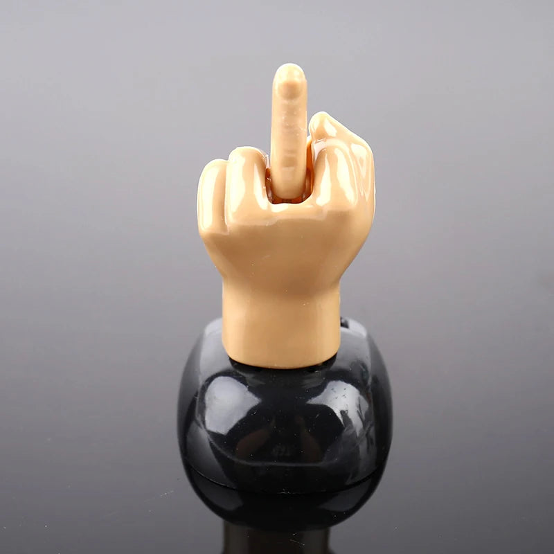 Solar Powered Middle Finger Dancing Car Bobblehead Ornament