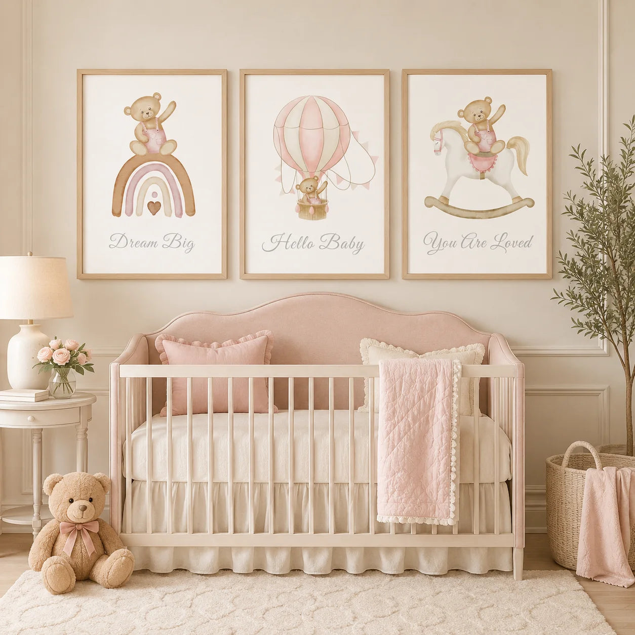 Teddy Bear Canvas Print – Nursery & Kids Room Wall Art Poster Canvas Wall Art Print Peaceful Pleasures Health and Wellness