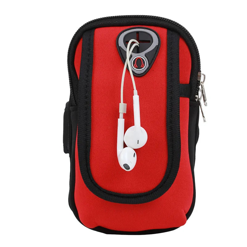 Sports Bag For Mobile Phone Armband For Jogging Iphone 15 Pro Max Case Sleeve Bags Running Accessories Comfortable Waterproof Peaceful Pleasures Health and Wellness Red(6 inch)