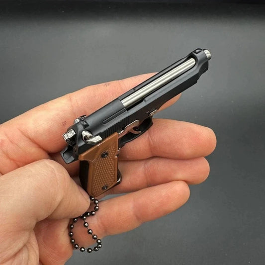 1:3 Scale Alloy Pistol Mini Toy Gun Model Metal Keychain For Adults Kids Christmas Gift Peaceful Pleasures Health and Wellness