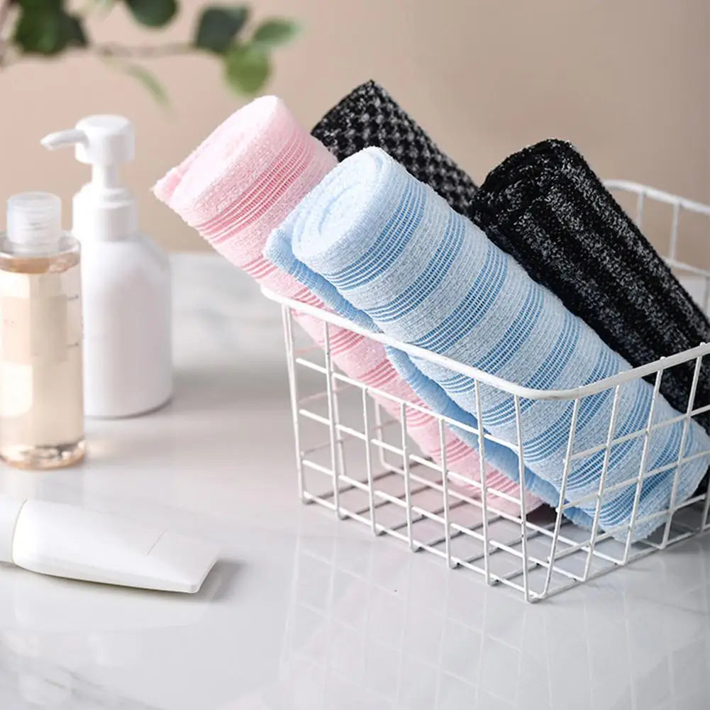 Double-Sided Exfoliating Bath Scrubber Strip | Back Scrubber Exfoliating Bath Scrubber Peaceful Pleasures Health and Wellness