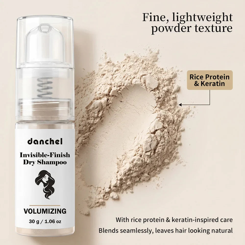 Danchel Dry Shampoo Powder | Rice Protein Oil-Absorbing & Volumizing