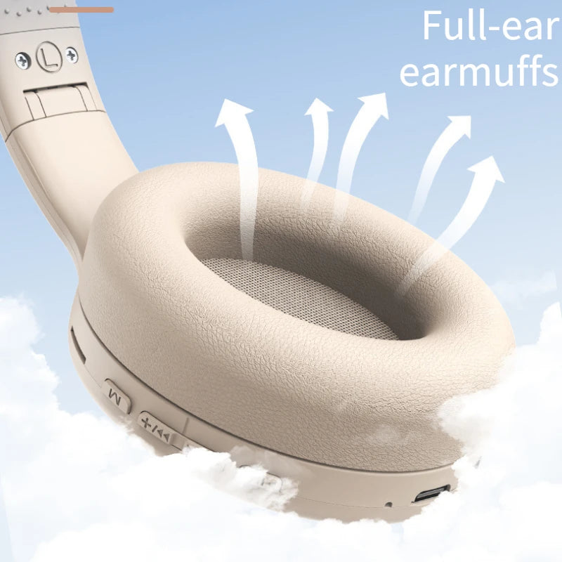 Bluetooth 5.3 Headphones 3.5mm Wired Headsets Over Ear Gaming Earphones Foldable Wireless Earphones with Mic TF/AUX Music Play Peaceful Pleasures Health and Wellness