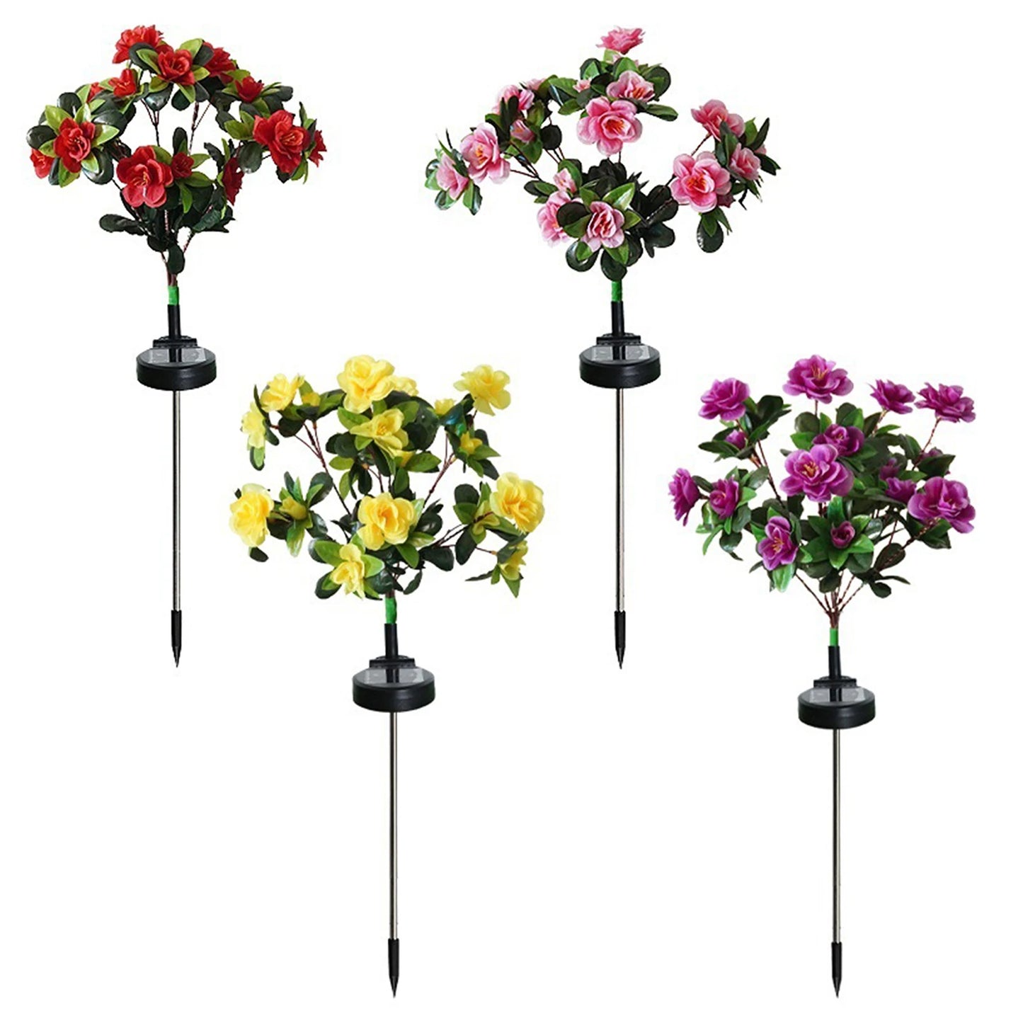 Flower Outdoor Decorative Solar Light Waterproof Outdoor Lights with LED Light for Garden Pathway Patio Lawn Backyard Fence Peaceful Pleasures Health and Wellness