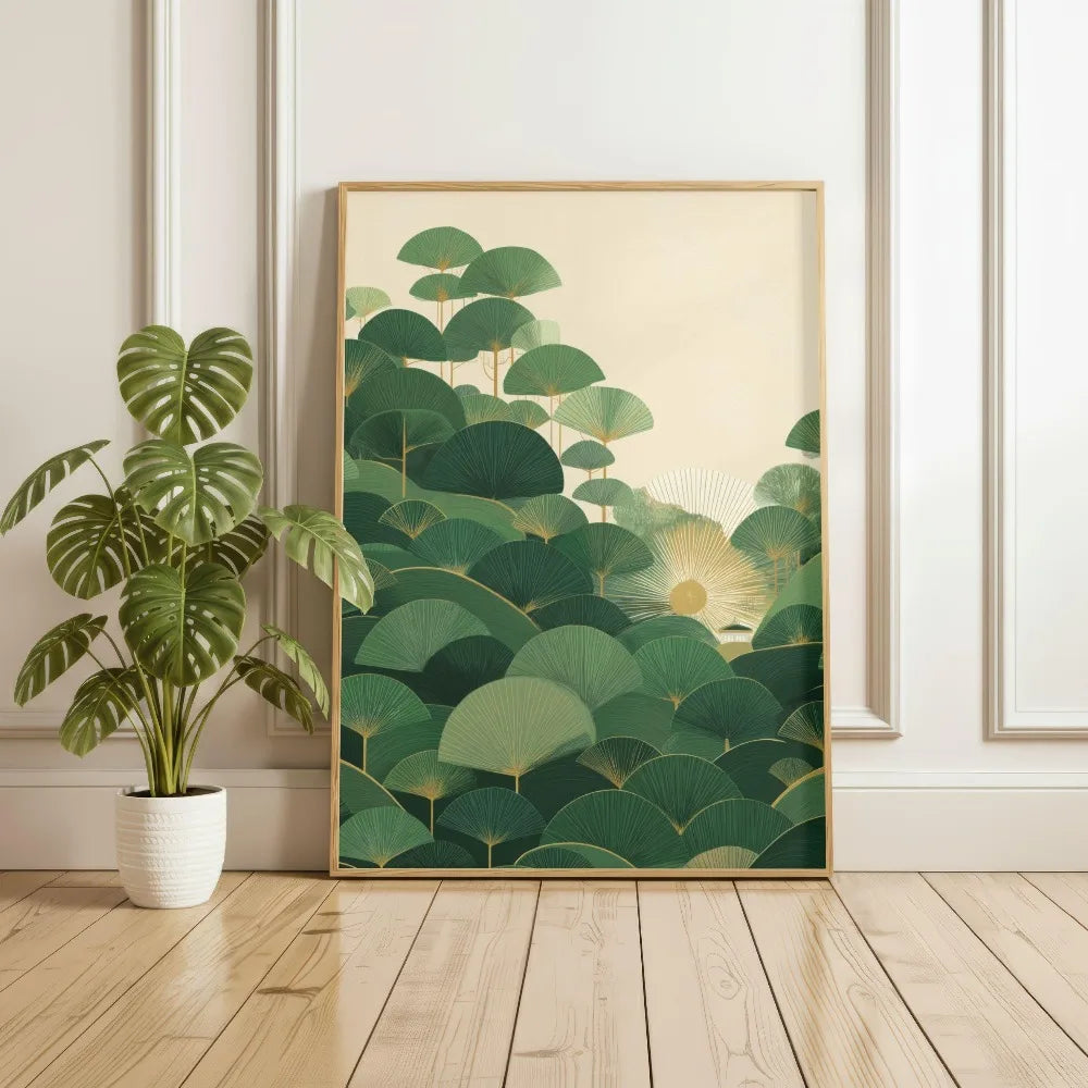 1 Frameless Japanese Tree Poster,Retro Landscape Painting,Natural Wall Art Print,Peaceful Landscape Art,Spring Flower Decoration Peaceful Pleasures Health and Wellness TL3117 30x40cm