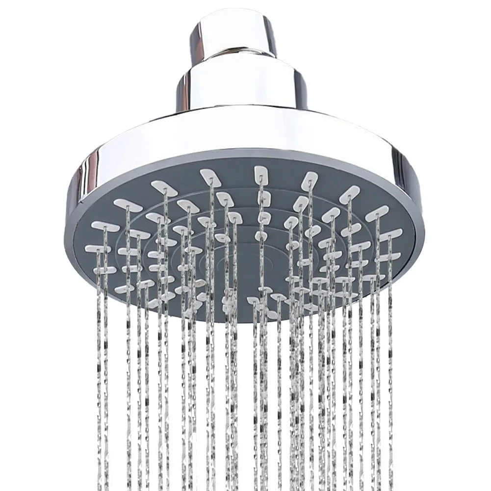 Pressure Chrome Shower Head Sprayer Adjustable Rainfall Wall Mounted